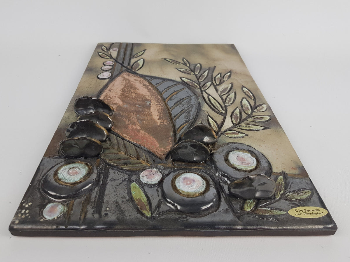 1995 - 2000 Vintage OTTO KERAMIK 3D Wall Plate Fat Lava