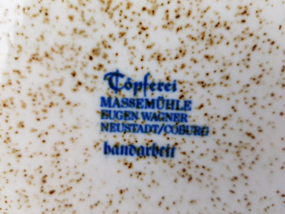 Vintage Topferei MASSEMUHLE Neustadt/Coburg Wall plate With Owl Decor by EUGEN WAGNER West German Pottery 1960s 1970s