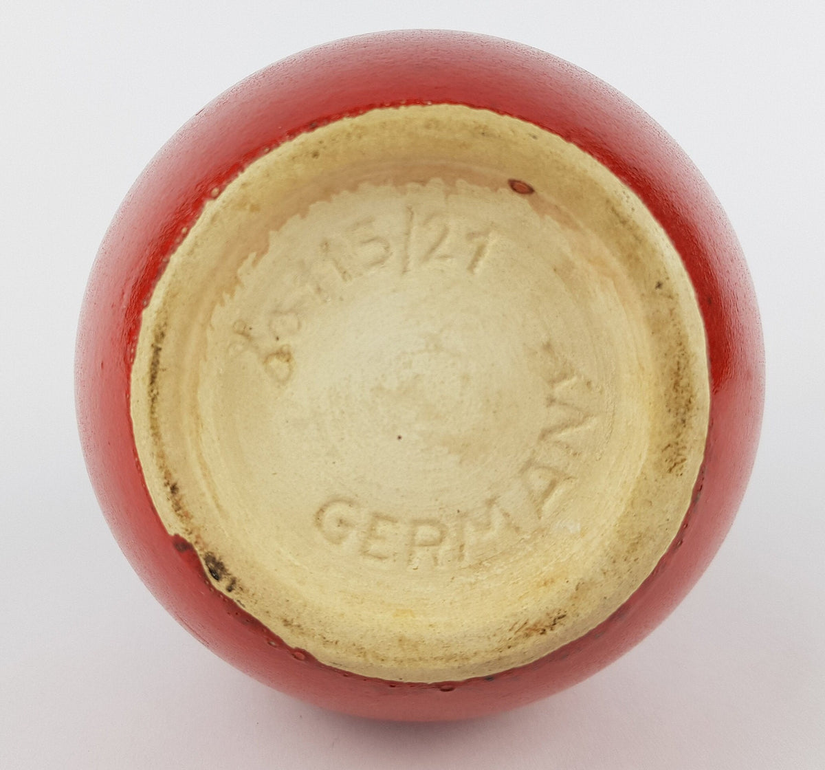 Vintage DÜMLER & BREIDEN Keramik Red Vase 115-21 West German Pottery 1960s 1970s