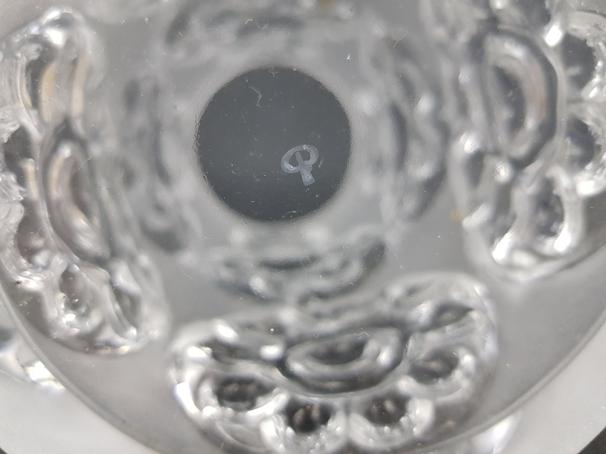 Vintage Cylinder PEILL UND PUTZLER Frosted Glass Vase West Germany 1960s 1970s