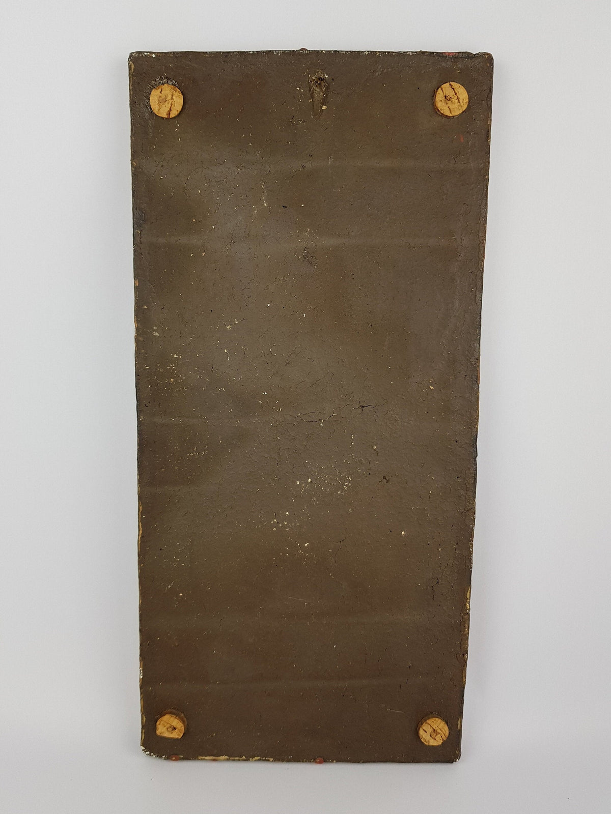 Rare RUSCHA KERAMIK Dokumenta Wall Plaque by Adele Bolz Red Fat Lava Horses 1962