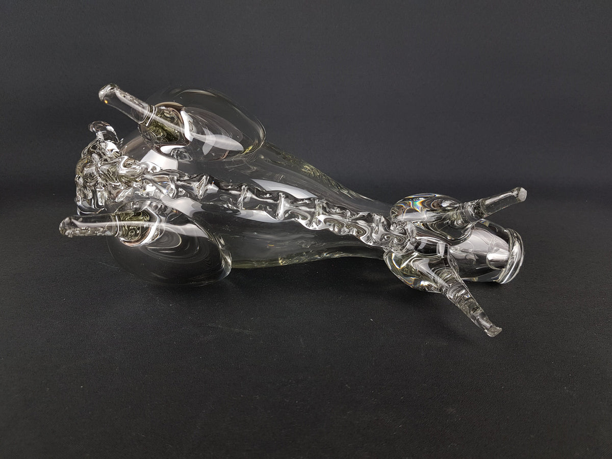 Rare Large Vintage Clear HEMAH GLASS Taurus Bull Russian Art Sculpture 1960s 1970s