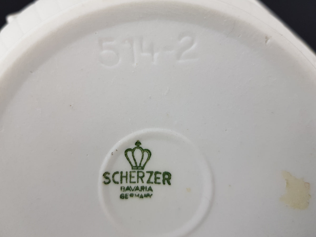 Vintage SCHERZER PORZELLAN Op Art Batman Vase West German Pottery Bavaria 514/2