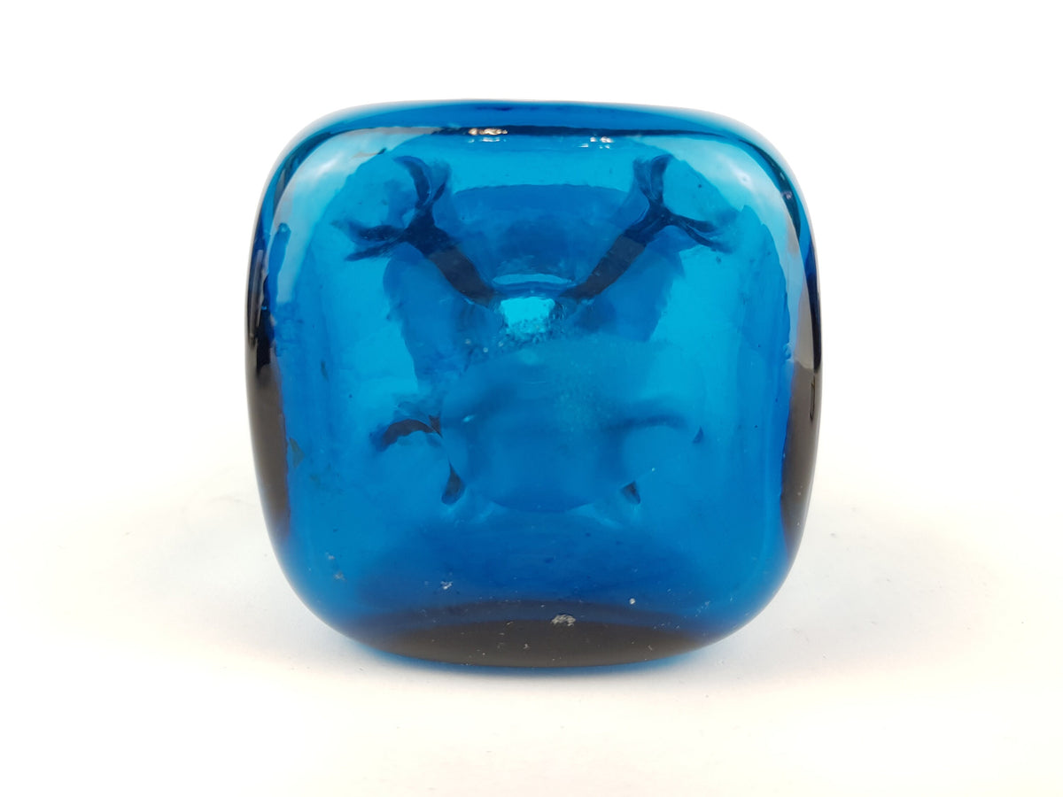 Vintage Blue HOLMEGAARD Kluk Kluk Glass Decanter by Jacob Bang Denmark