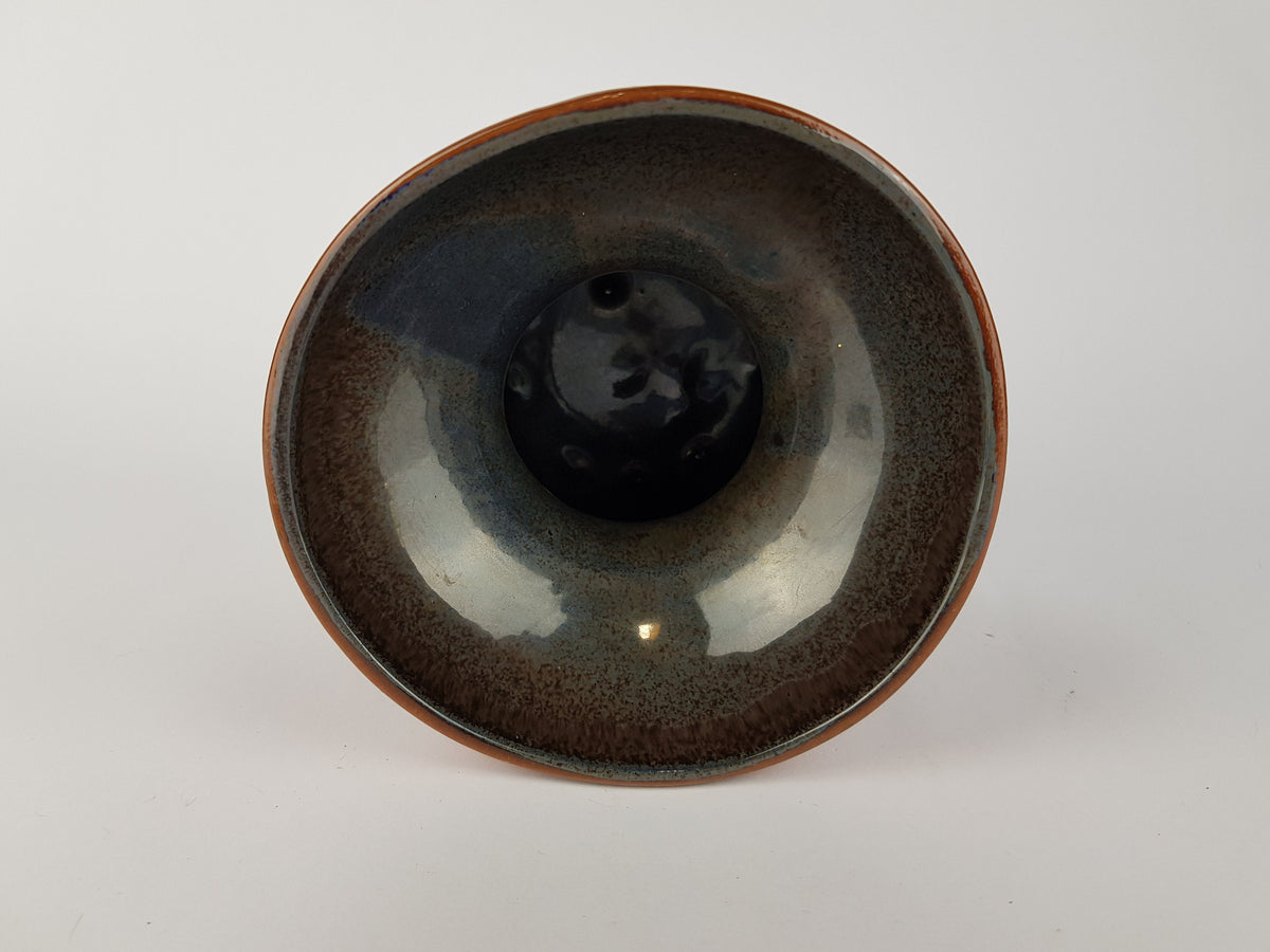 Vintage Orange KREUTZ KERAMIK Diabolo Fat lava Vase 430 West German Pottery 1970