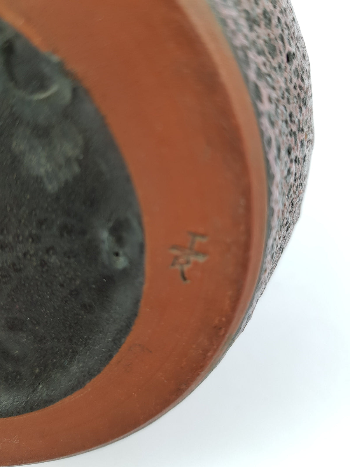 Vintage GRAMANN RÖMHILD Topferei Studio Art Pottery Black and Purple Vase East German Pottery 1960s