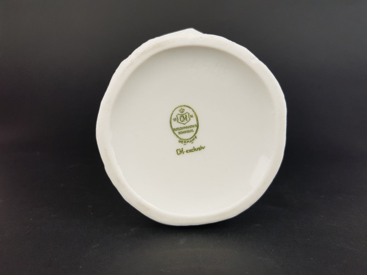 Vintage HUTSCHENREUTHER PORZELLAN CM Hohenberg Porcelain Vase Teneriffa Decor 45-18 West German Pottery