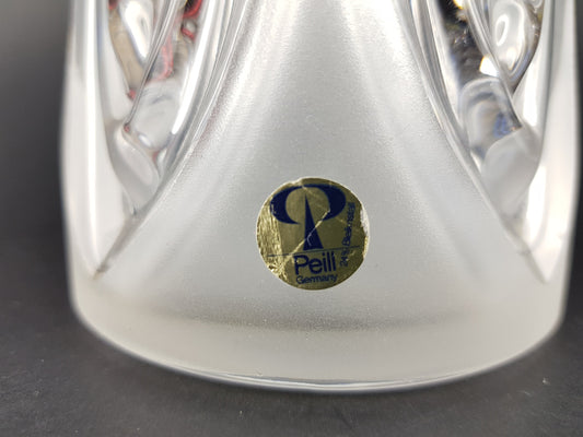 Vintage PEILL UND PUTZLER Frosted Glass Cylinder Vase West Germany 1960s 1970s