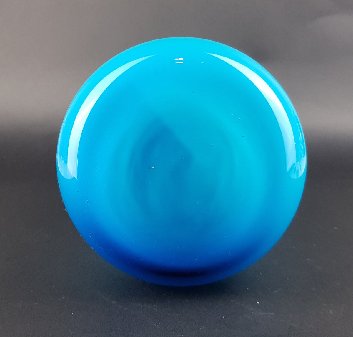Vintage HOLMEGAARD KASTRUP GLAS Blue "Gulvase" Cased Glass Baton Vase by Otto Brauer Denmark