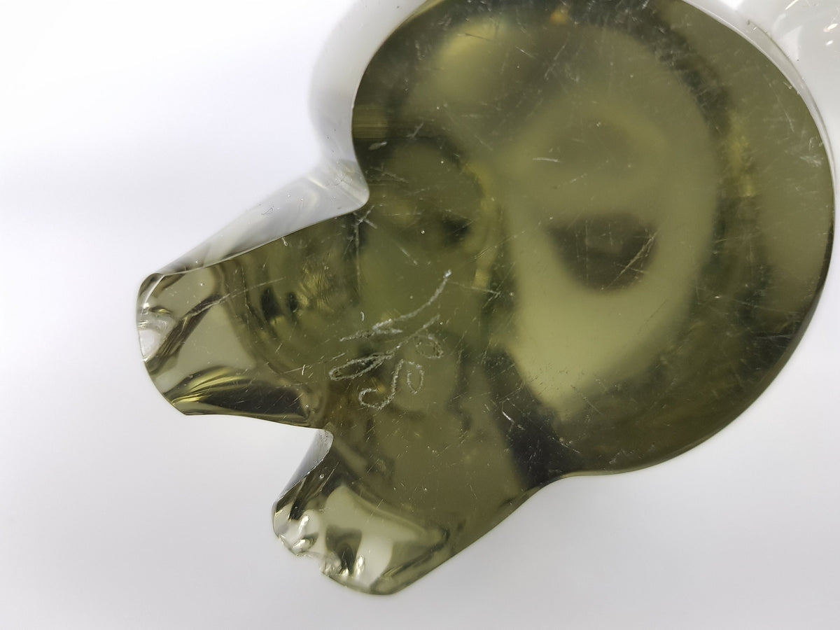 Vintage Livio Seguso Signed Glass Cat Sculpture for Gral Glas Germany 1970s Murano Style Art Glass