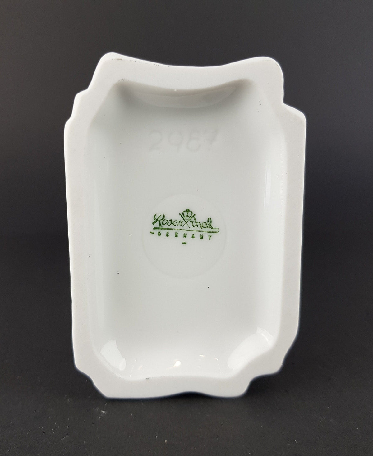 Vintage ROSENTHAL White Relief Porcelain Vase by Martin Freyer Studio Linie German Porcelain 1960s