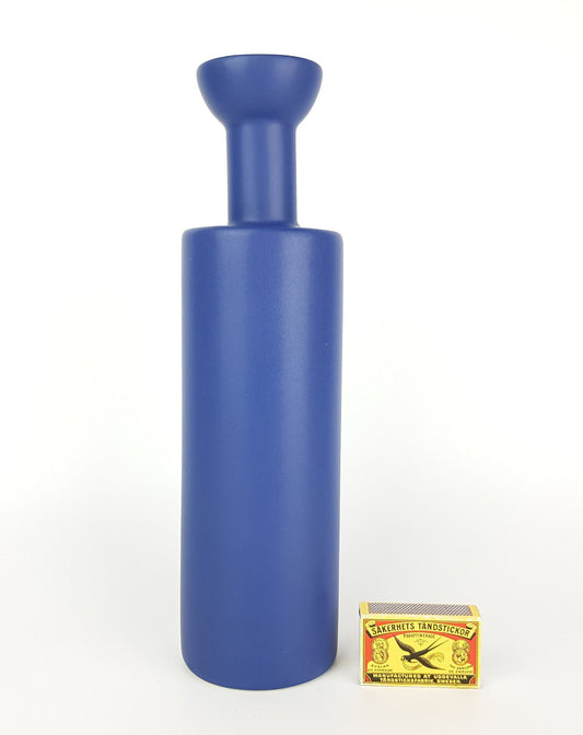 Vintage ASA SELECTION (former Sgrafo Modern) Blue Vase West German Pottery 1980s