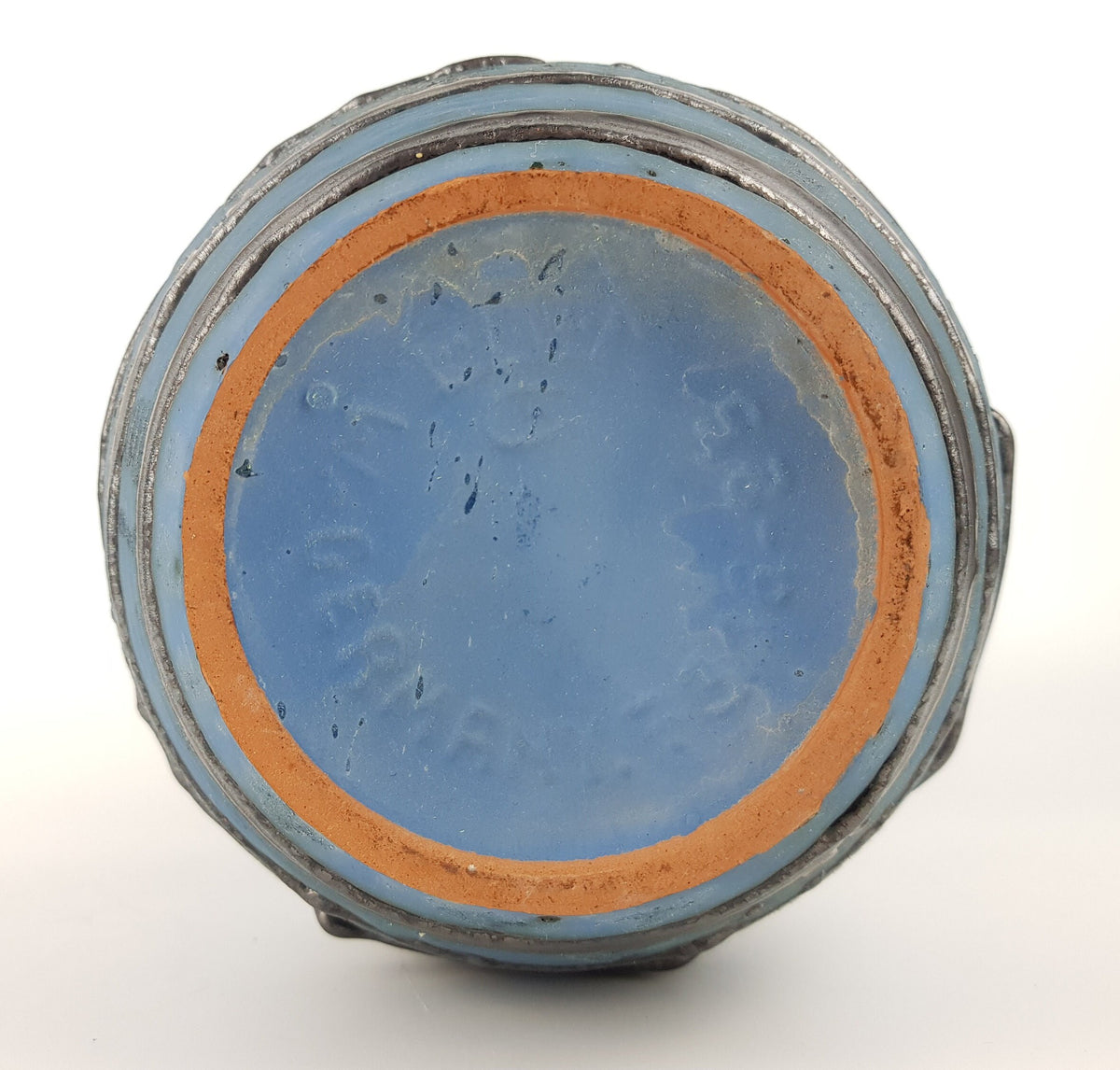 Vintage CARSTENS KERAMIK Vase with Blue Ankara Decor 7316-25 West German Pottery 1960s