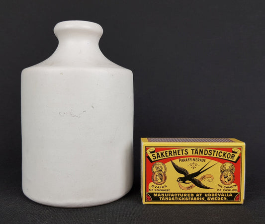 Vintage RUSCHA KERAMIK White Bottle Vase 811-1 West German Pottery Fat Lava Era 1970s
