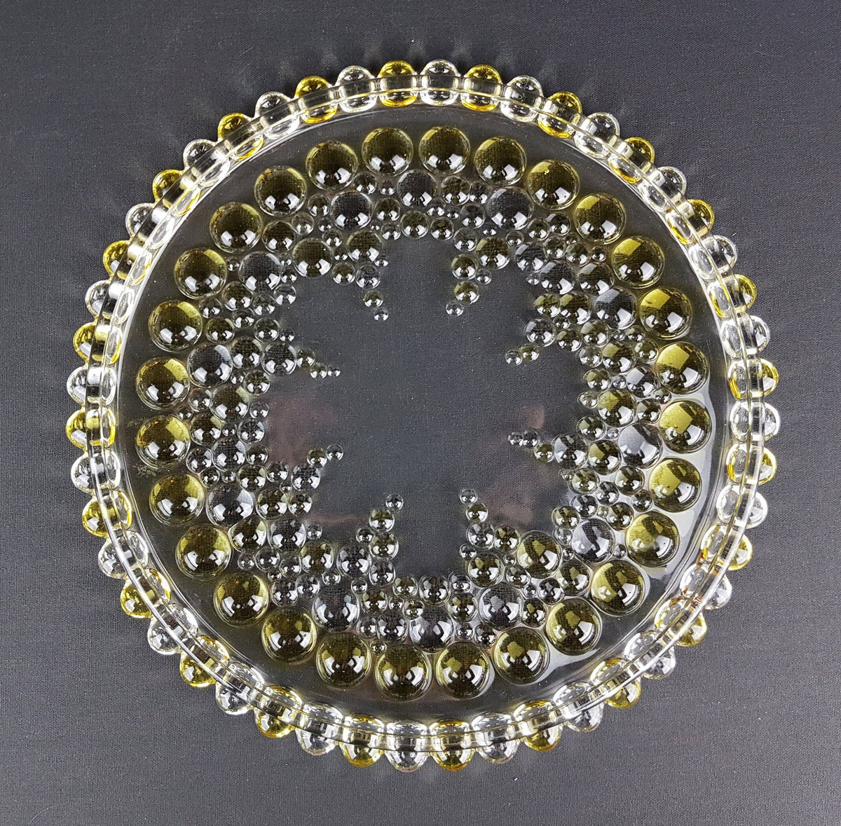 Vintage CAKE Plate, Dish By Walther Glass Round Plate West Germany 1970s