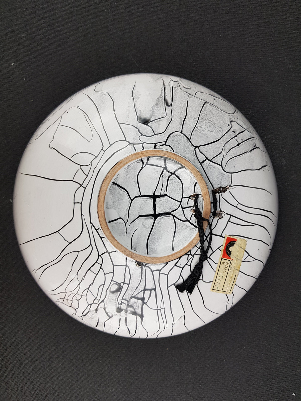 Rare Vintage Wall plate by Agnes Hegyi for Hungarian Iparművészeti Ceramic Factory, 1960s handpainted