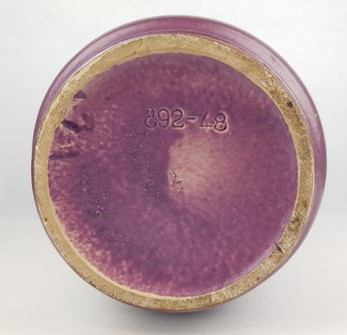 XXL Vintage RUSCHA KERAMIK Purple Red Floor Vase 892-48 West German Pottery