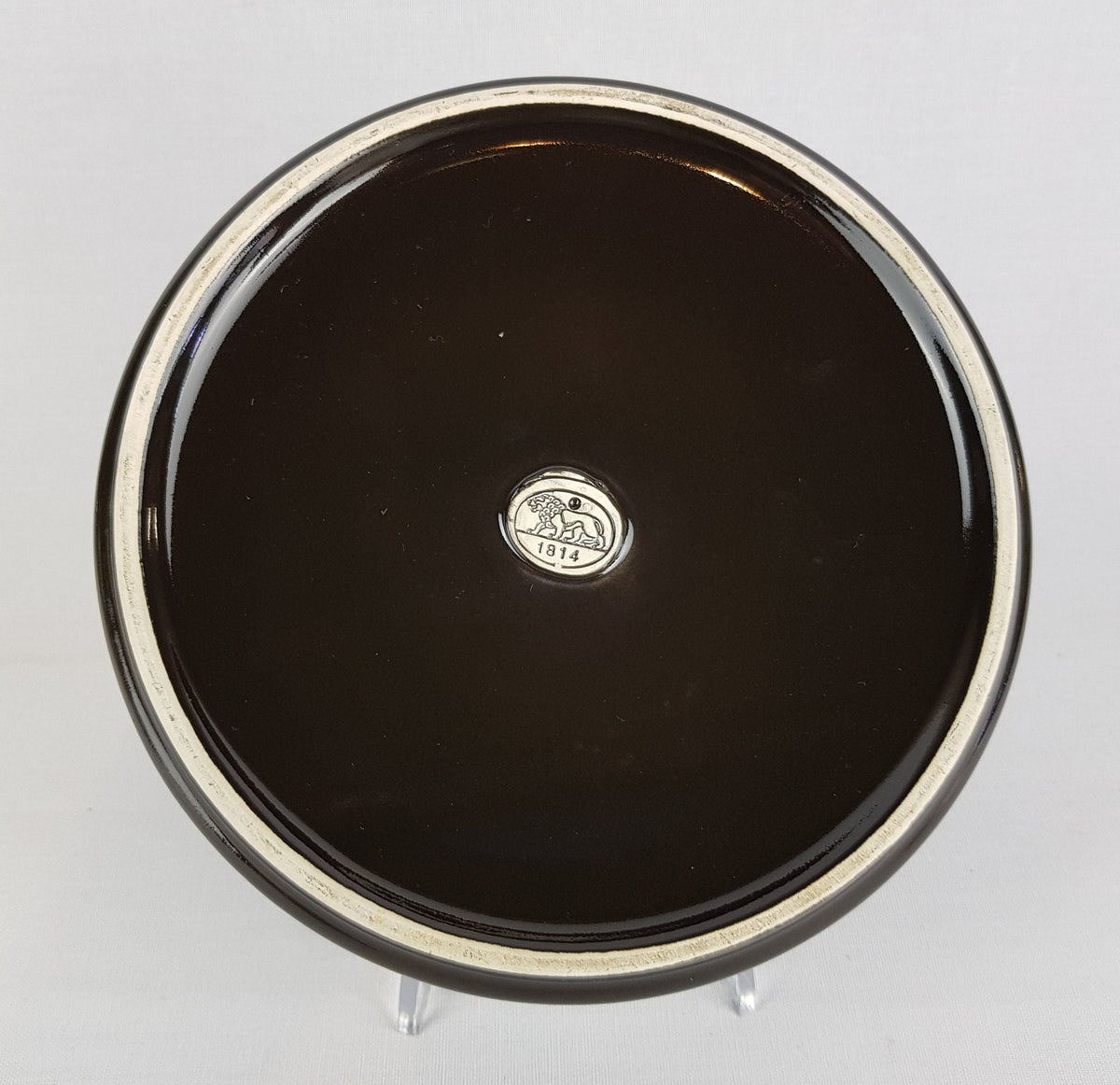 Vintage HUTSCHENREUTHER Brown and Orange Bowl "Stromboli" Decor West German Pottery 1970s