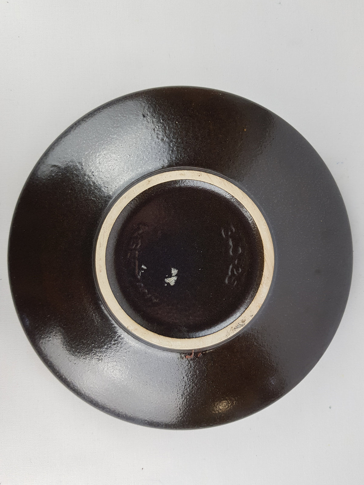 Vintage SCHEURICH KERAMIK Dark Brown and Red Bowl 340 26 West German Pottery 1970s