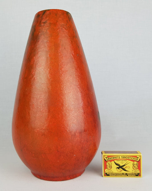Vintage RUSCHA KERAMIK Vase with VULKANO decor by Kurt Tschorner 856/3 West German Pottery 1960s