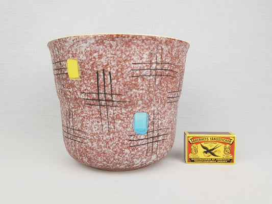 Vintage SCHEURICH KERAMIK Graphic Planter Flower Pot West German Pottery 1960s