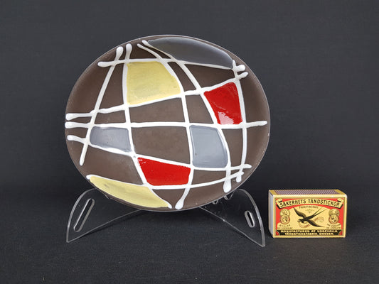 Vintage SCHLOSSBERG KERAMIK Bowl with KUBA Decor West German Pottery 1960s