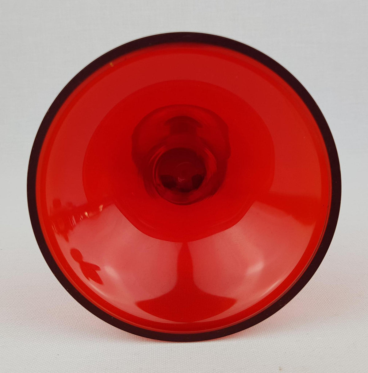 Vintage WMF Ruby Red Glass Candle Holder by Cari Zalloni West Germany 1970s