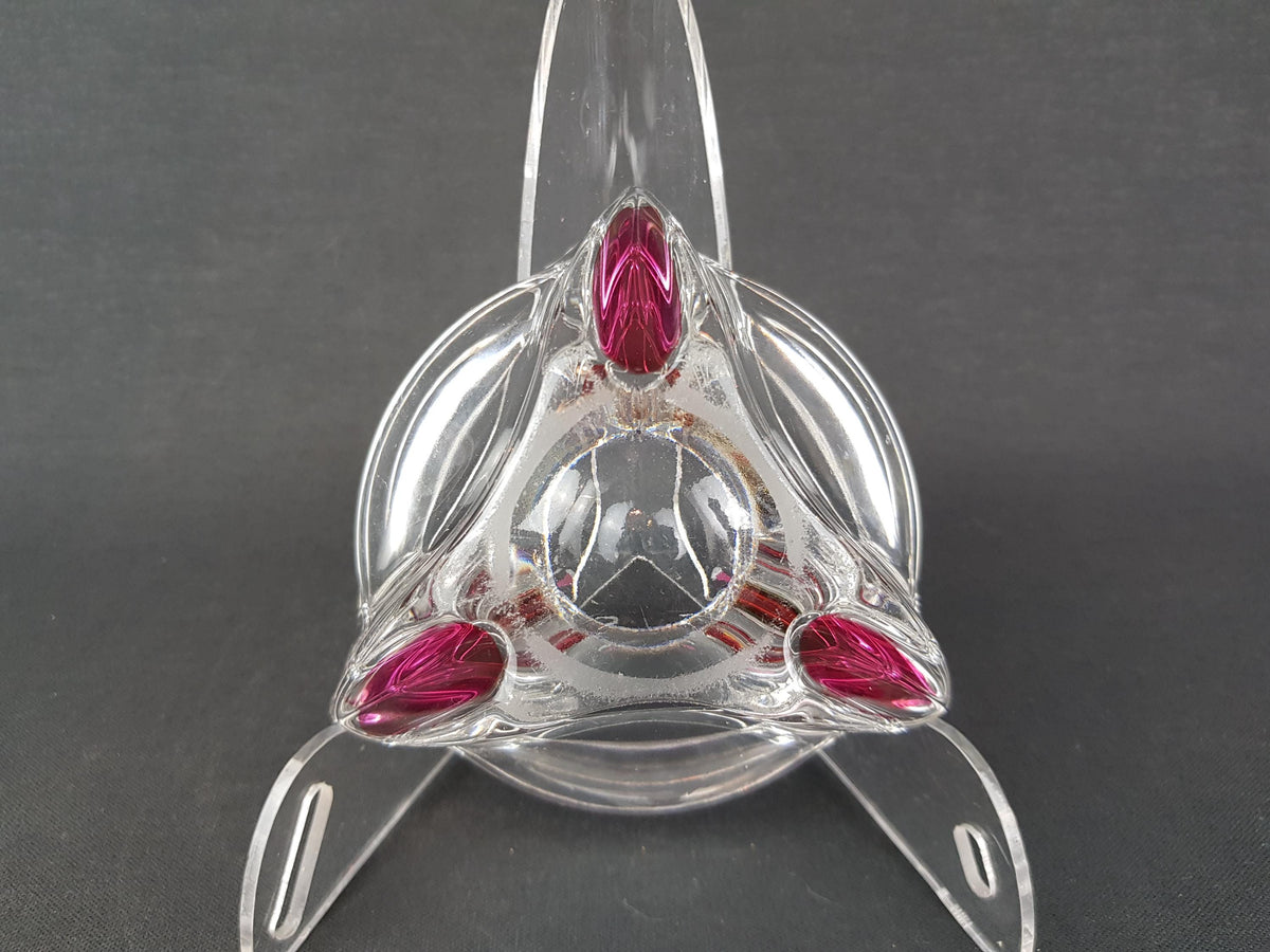 Vintage Stylish Glass Ashtray Bowl, LUMINARC or Val st. Lambert 1970s