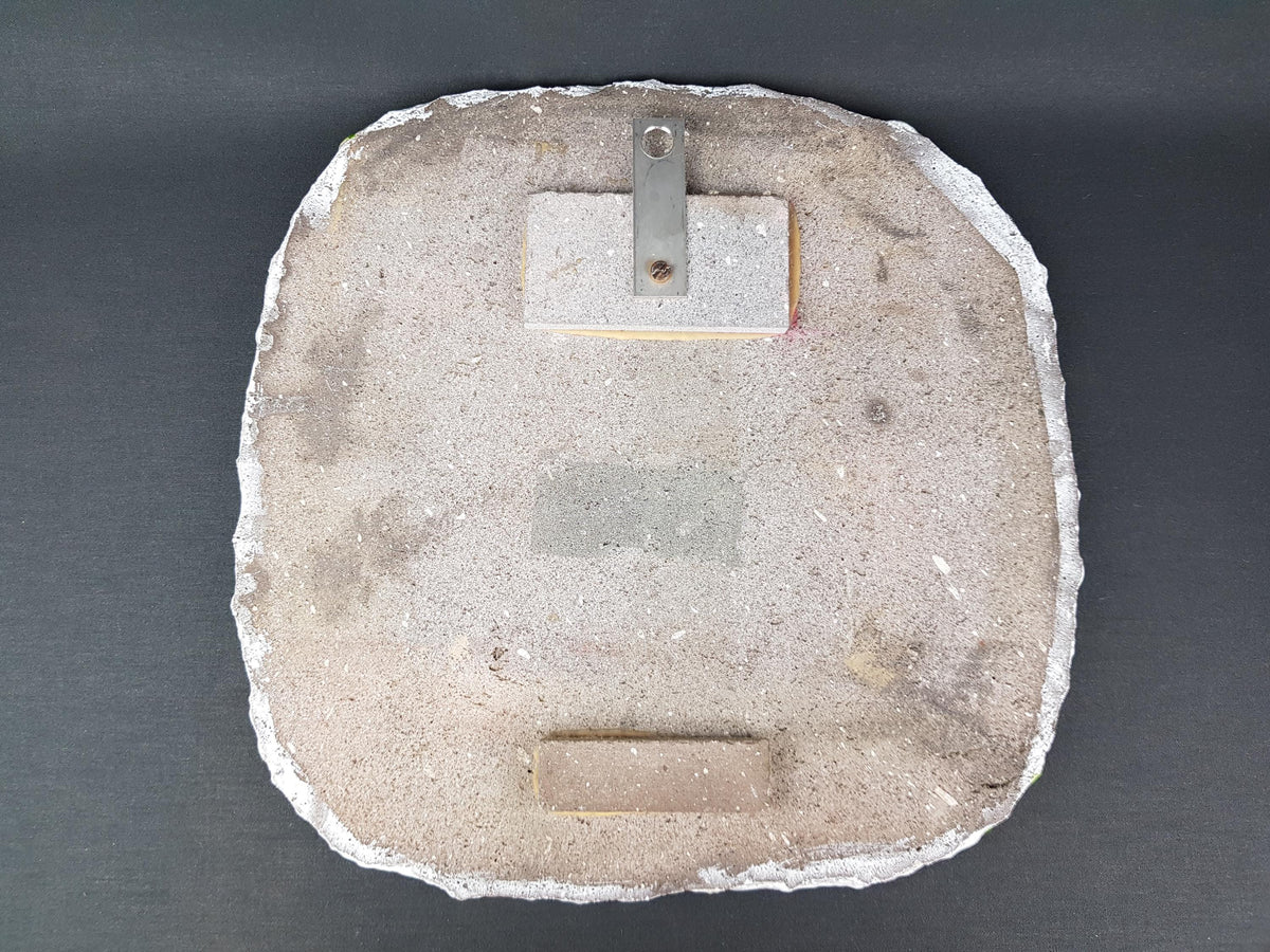 Vintage OSTARA VULCAN KERAMIK White with Red Flowers and Leaves Wall Plate - West German Pottery