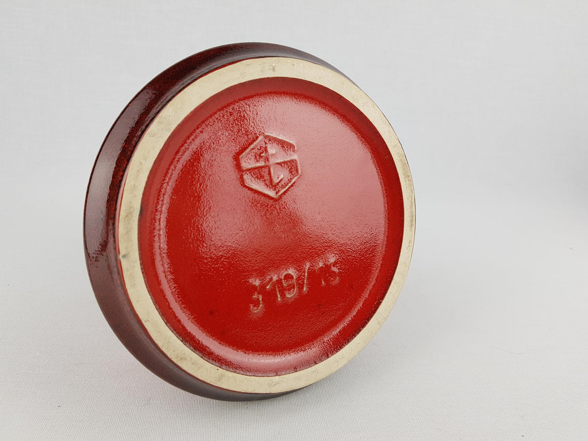 Vintage STEULER KERAMIK Red Vase 319-15 West German Pottery 1960s