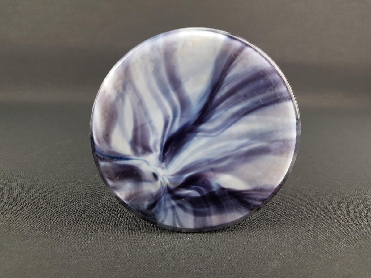 Vintage OPALINE Florence Murano Purple Italian Art Glass Vase 1970s