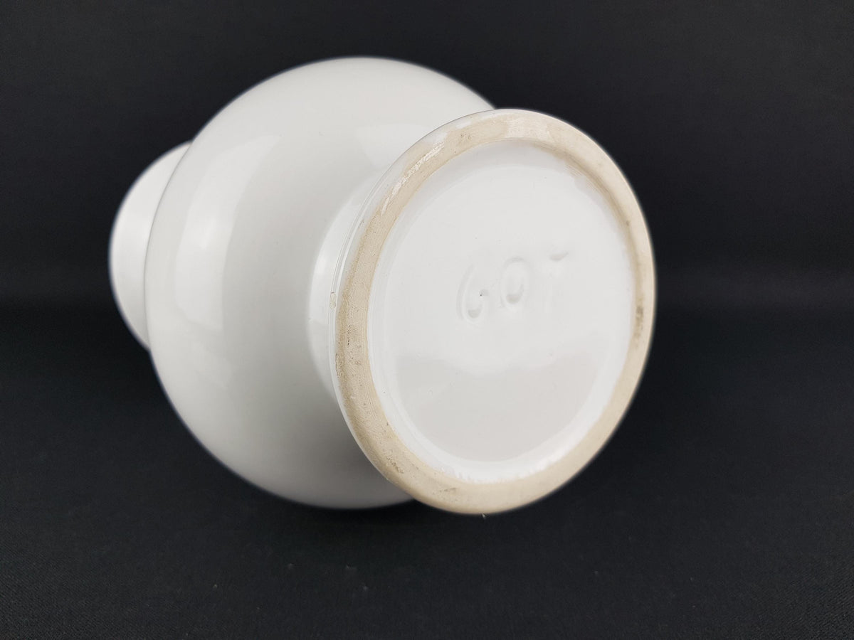 Vintage DELFTS WIT Ceramic Vase 607 Dutch Pottery 1970s