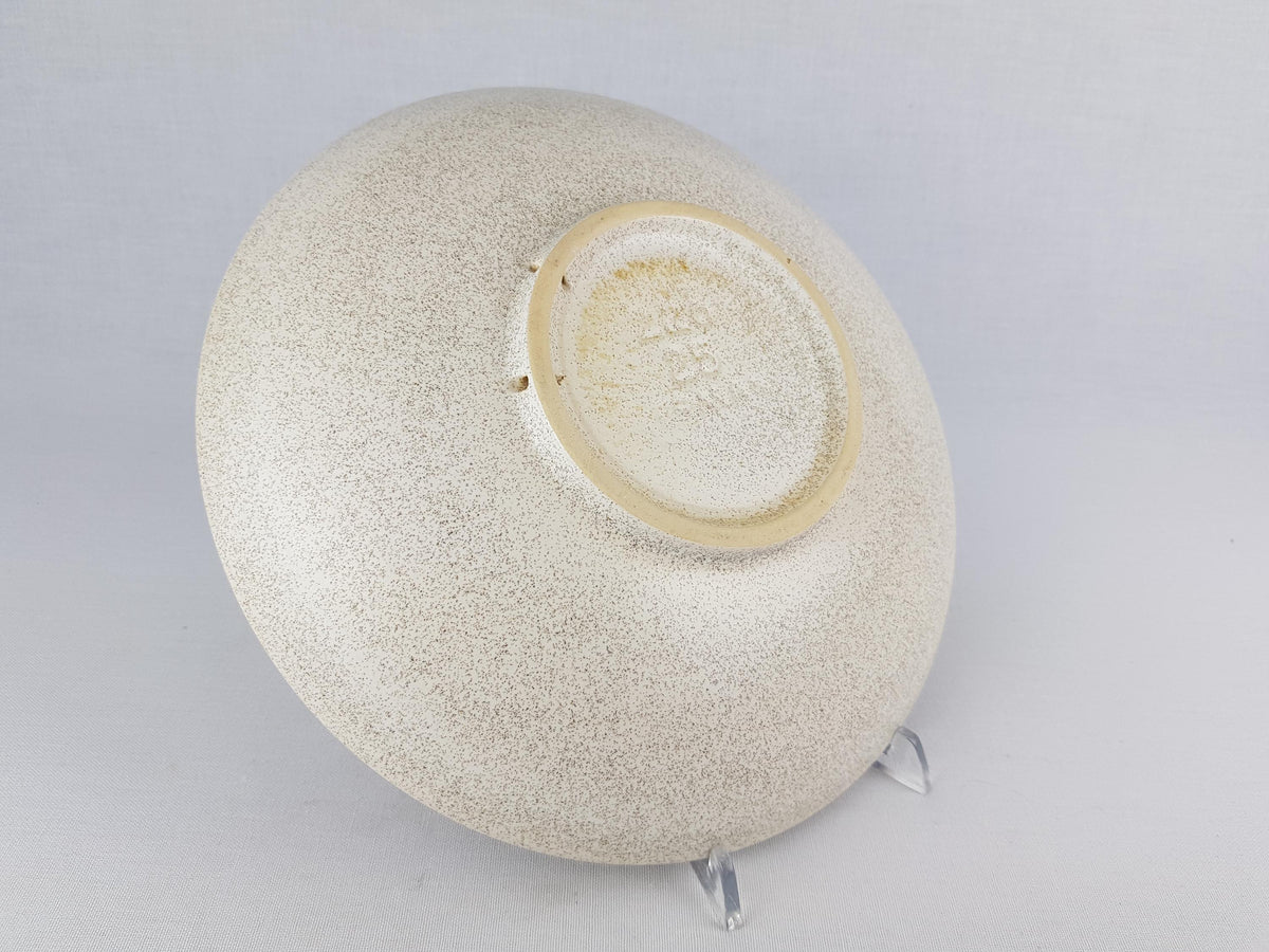 Vintage DÜMLER & BREIDEN Brown and Ocher Bowl with Relief Leaf pattern 226-25 West German Pottery 1970s
