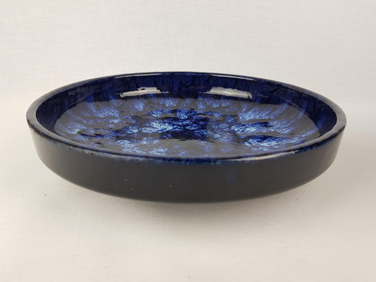 Vintage SCHEURICH KERAMIK Dark Blue Bowl 340 26 West German Pottery 1970s