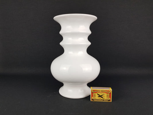 Vintage DELFTS WIT Ceramic Vase 607 Dutch Pottery 1970s