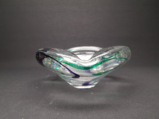 Vintage KRISTALUNIE MAASTRICHT Ashtray by Max Verboeket Dutch Glass Art 1960-70