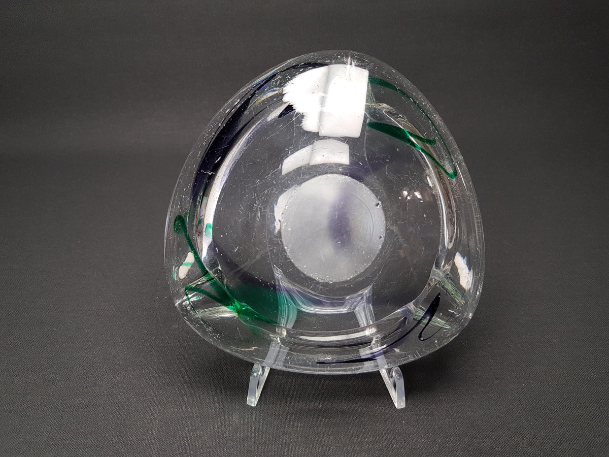 Vintage KRISTALUNIE MAASTRICHT Ashtray by Max Verboeket Dutch Glass Art 1960-70