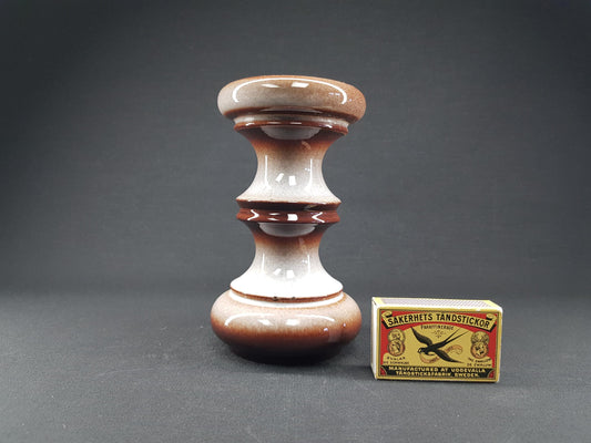 Vintage STEULER KERAMIK Vibrant Brown Candle Holder 301 15 1960s West German Pottery