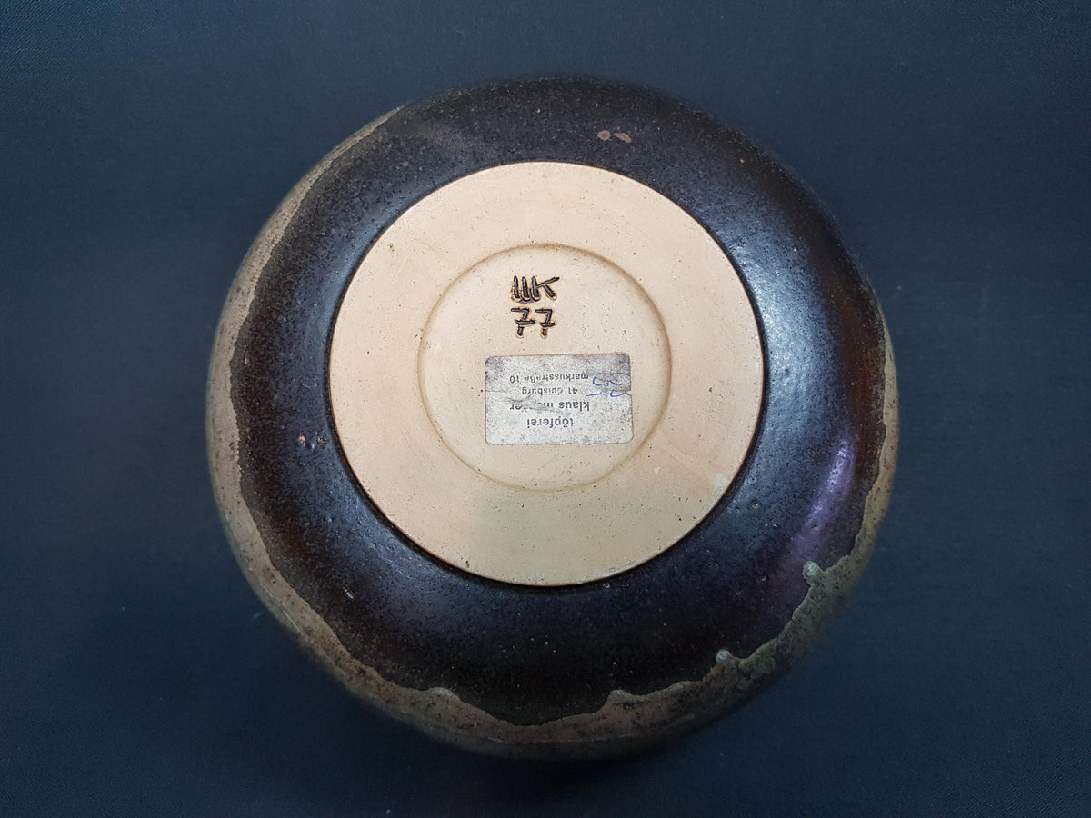 Vintage Studio Art Pottery "KünstlerKeramik" Vase by KLAUS MENSER Duisburg West Germany 1977