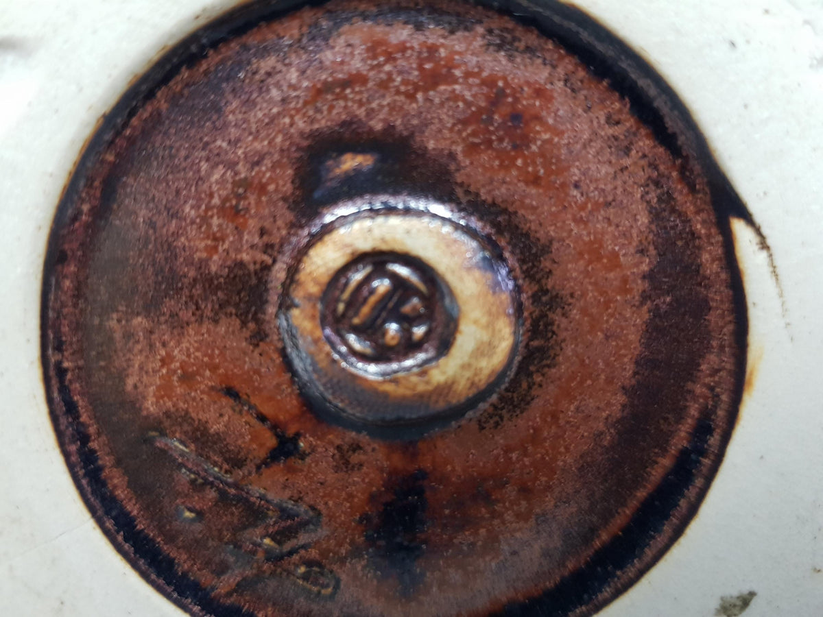 Vintage Studio Art Pottery Dark Brown Vase Unknown Designer Mid Century Modern