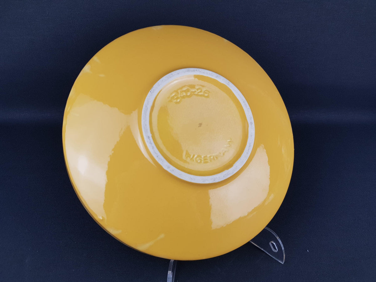 Vintage SCHEURICH KERAMIK Yellow Bowl 340 26 West German Pottery 1970s