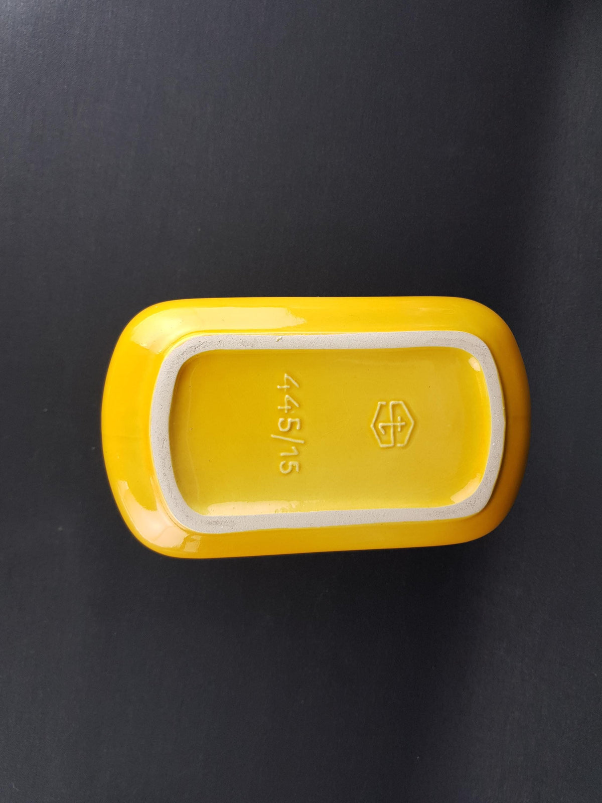 Vintage STEULER KERAMIK Yellow Watering Can/ Vase 445-15 | West German Pottery 1974s by Cari Zalloni