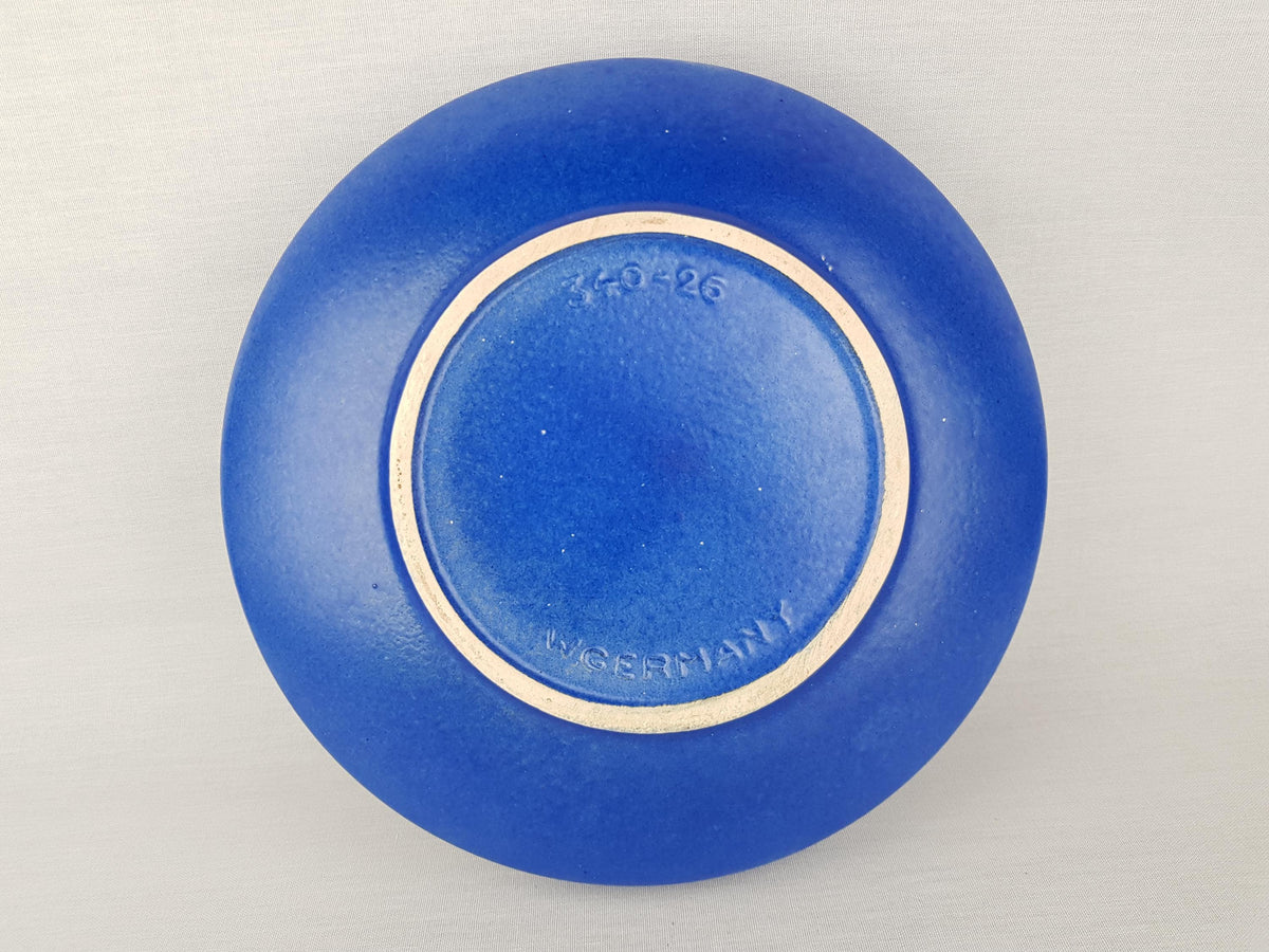 Vintage SCHEURICH KERAMIK Blue Bowl 340 26 West German Pottery 1970s
