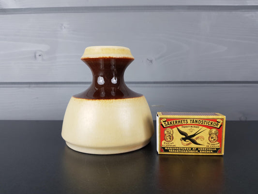 Vintage STEULER KERAMIK Brown and Beige Vase 319-10 West German Pottery 1960s