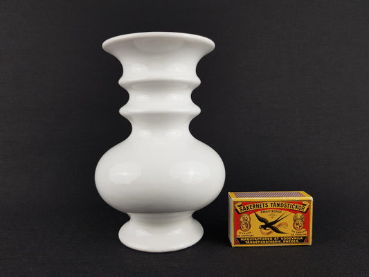 Vintage DELFTS WHITE Vase Dutch Pottery Timeless Design 1970s