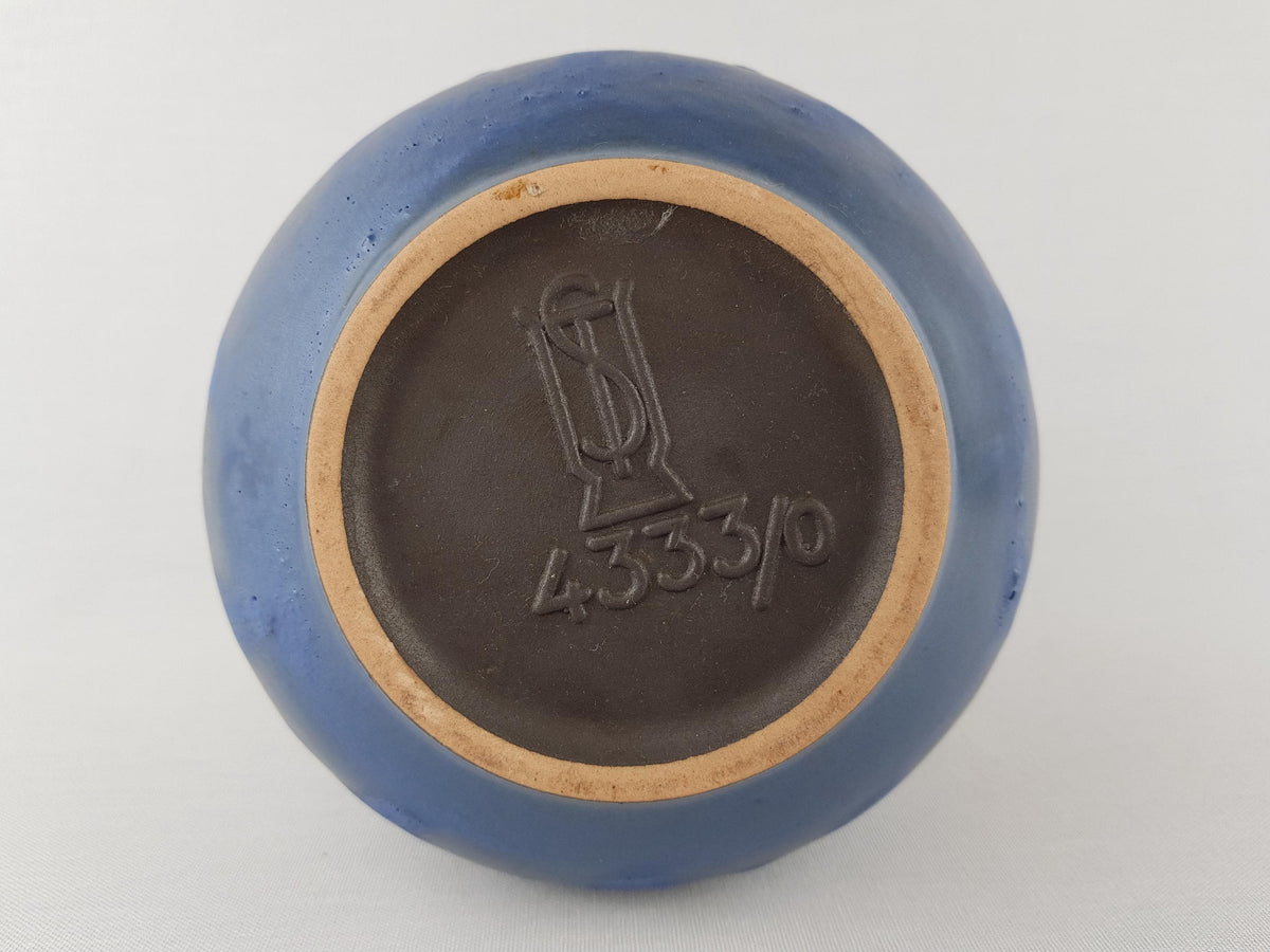 Vintage STEULER KERAMIK Blue Vase 4333/0 West German Pottery 1950s