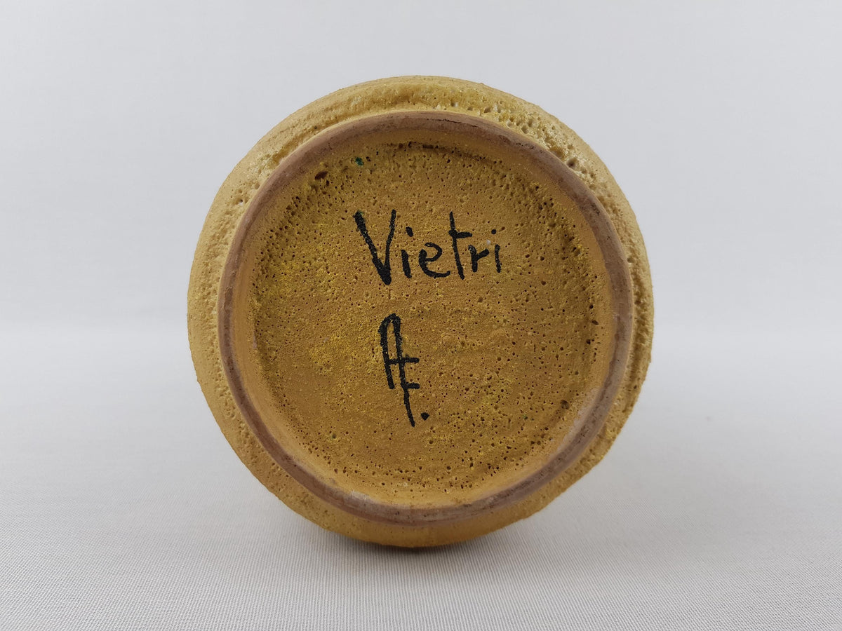 Vintage VIETRI Art Vase by Antonio Fiocco, Italian Pottery 1960s