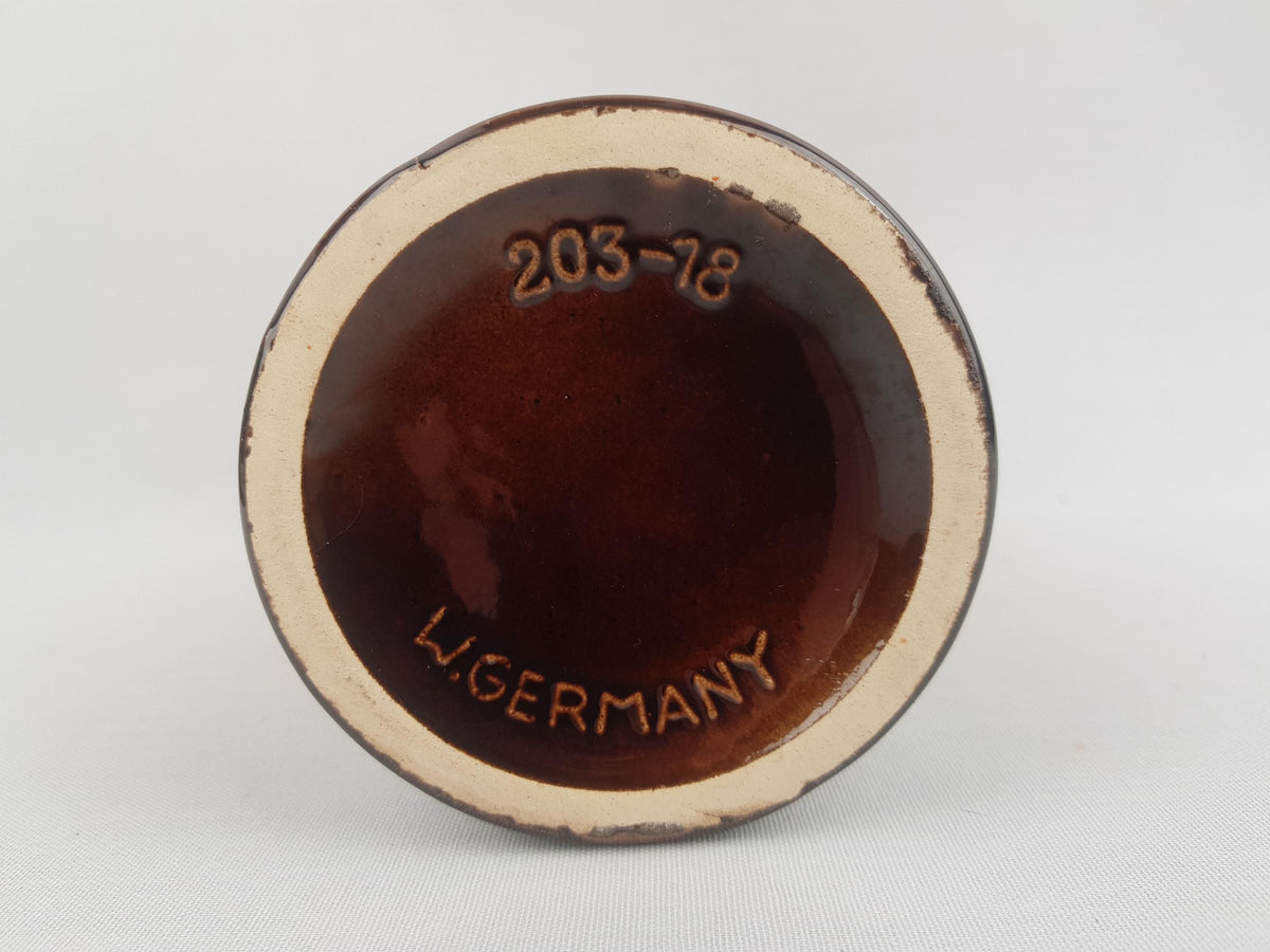 Vintage SCHEURICH KERAMIK Orange and Brown Vase 203 18 West German Pottery 1970s