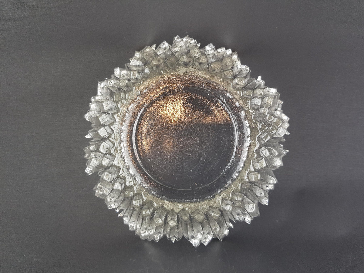Vintage HUMPPILA REVONTULET (Northern Lights) Blown Glass Ice Bowl by Tauno Wirkkala 1960s