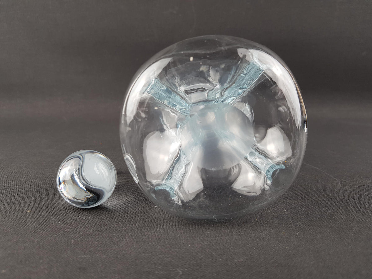 Vintage HOLMEGAARD Kluk Kluk Clear Glass Decanter by Jacob Bang from Denmark 1970s